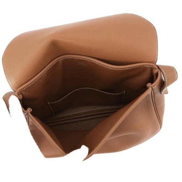 HERMES Christine Taurillon Clemence Cognac - Picture 12 of 15